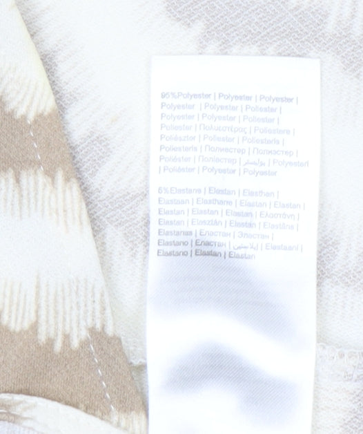 FREE/QUENT Women's Beige Abstract Shift Dress Size L