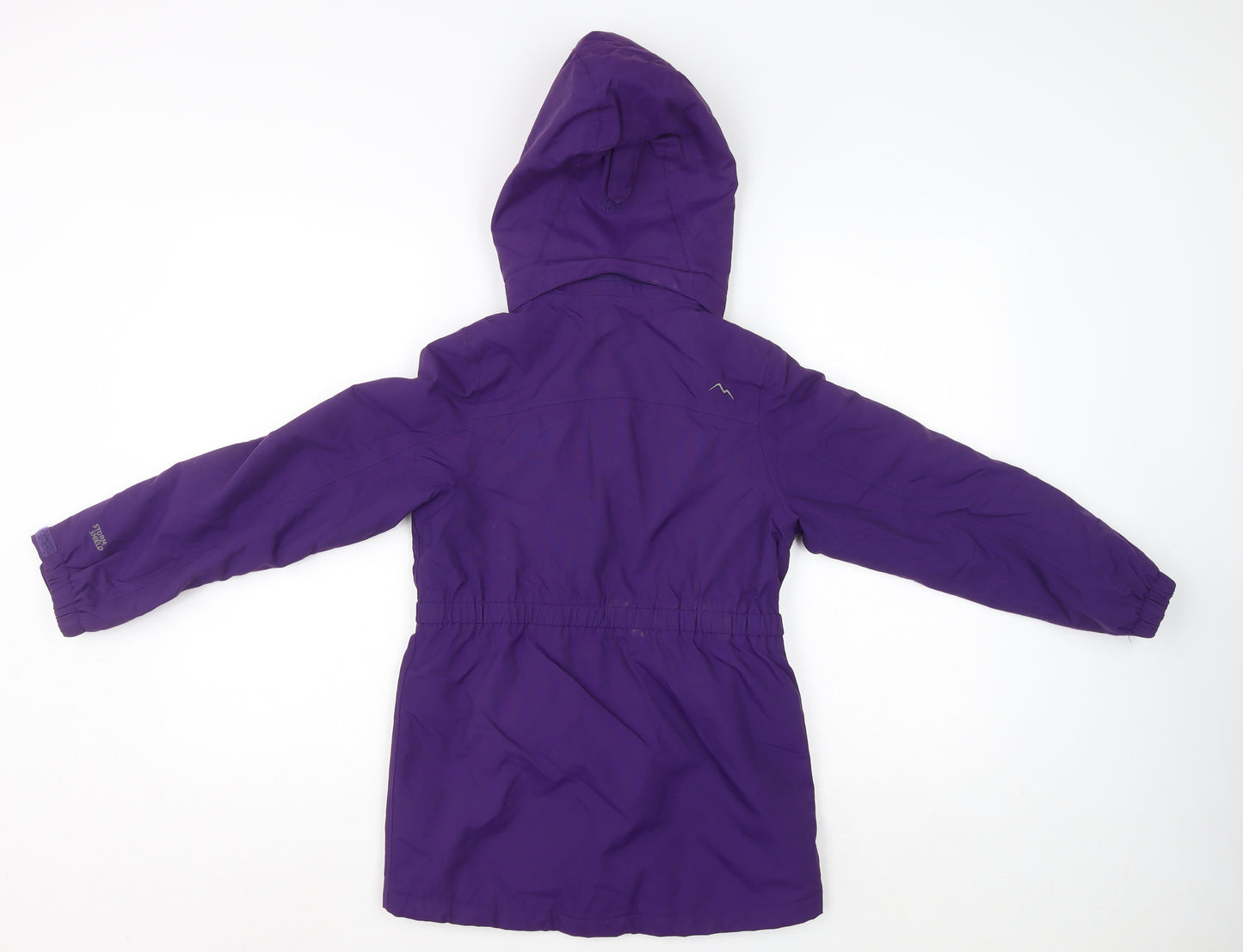 Peter Storm Girls Purple Waterproof Hooded Parka Coat 9-10 Years