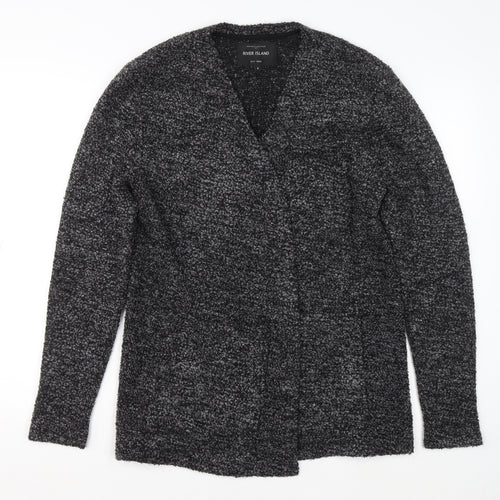 River Island Womens Grey Chunky-Knit Cardigan Size S