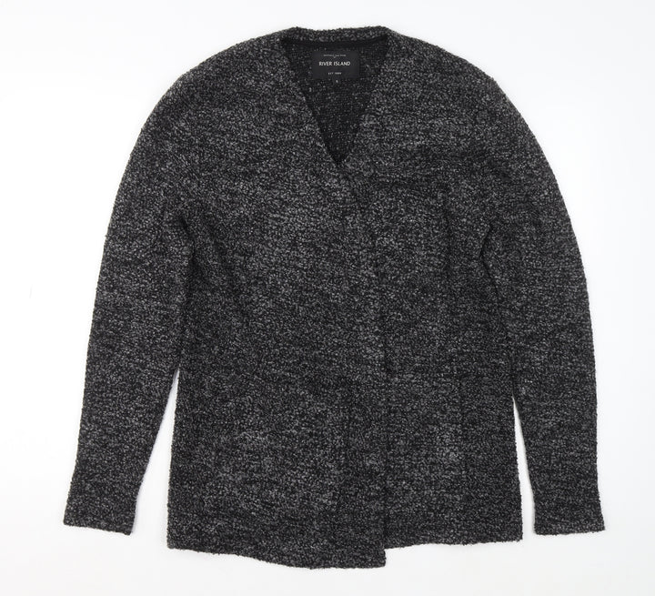 River Island Womens Grey Chunky-Knit Cardigan Size S