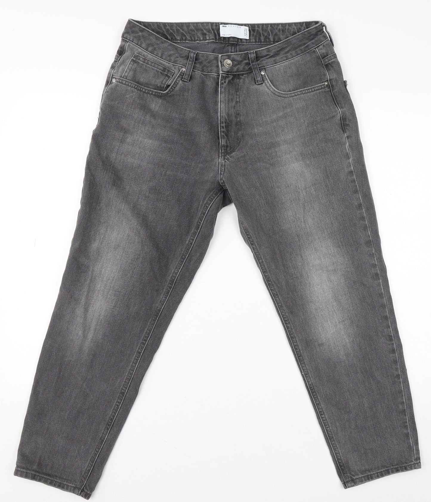 ASOS DESIGN Men’s Grey Tapered Jeans W31 L30 Regular Fit Denim
