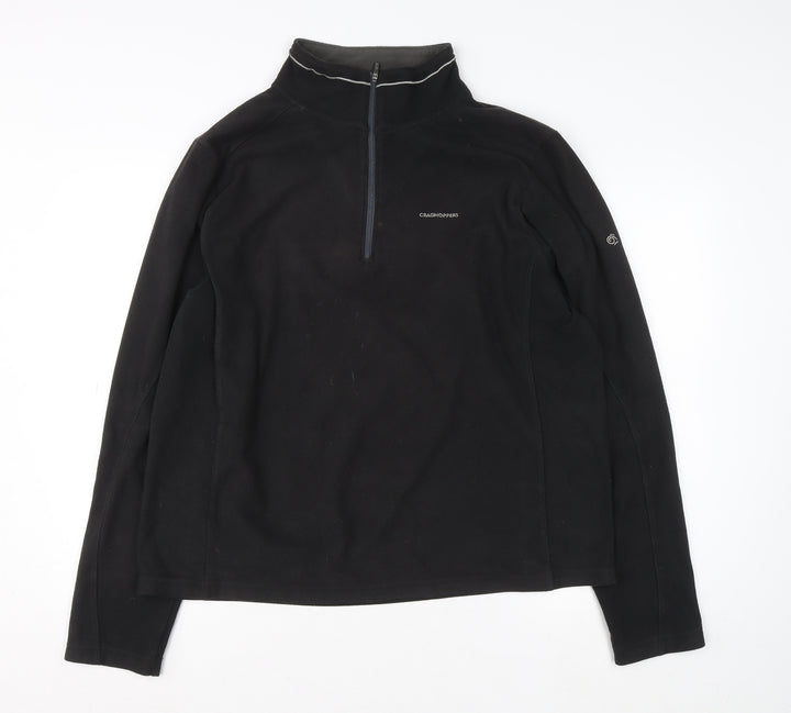 Craghoppers Men's Black XL Fleece 1/4 Zip Pullover Sweatshirt