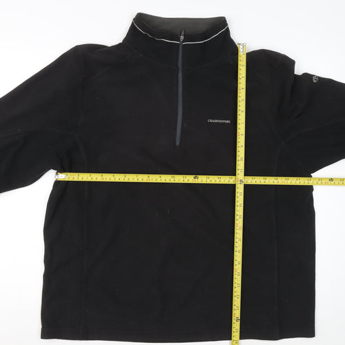 Craghoppers Men's Black XL Fleece 1/4 Zip Pullover Sweatshirt