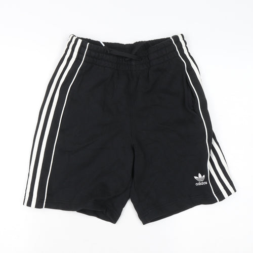 Adidas Men's Black XS Athletic Sweat Shorts 100% Cotton Drawstring