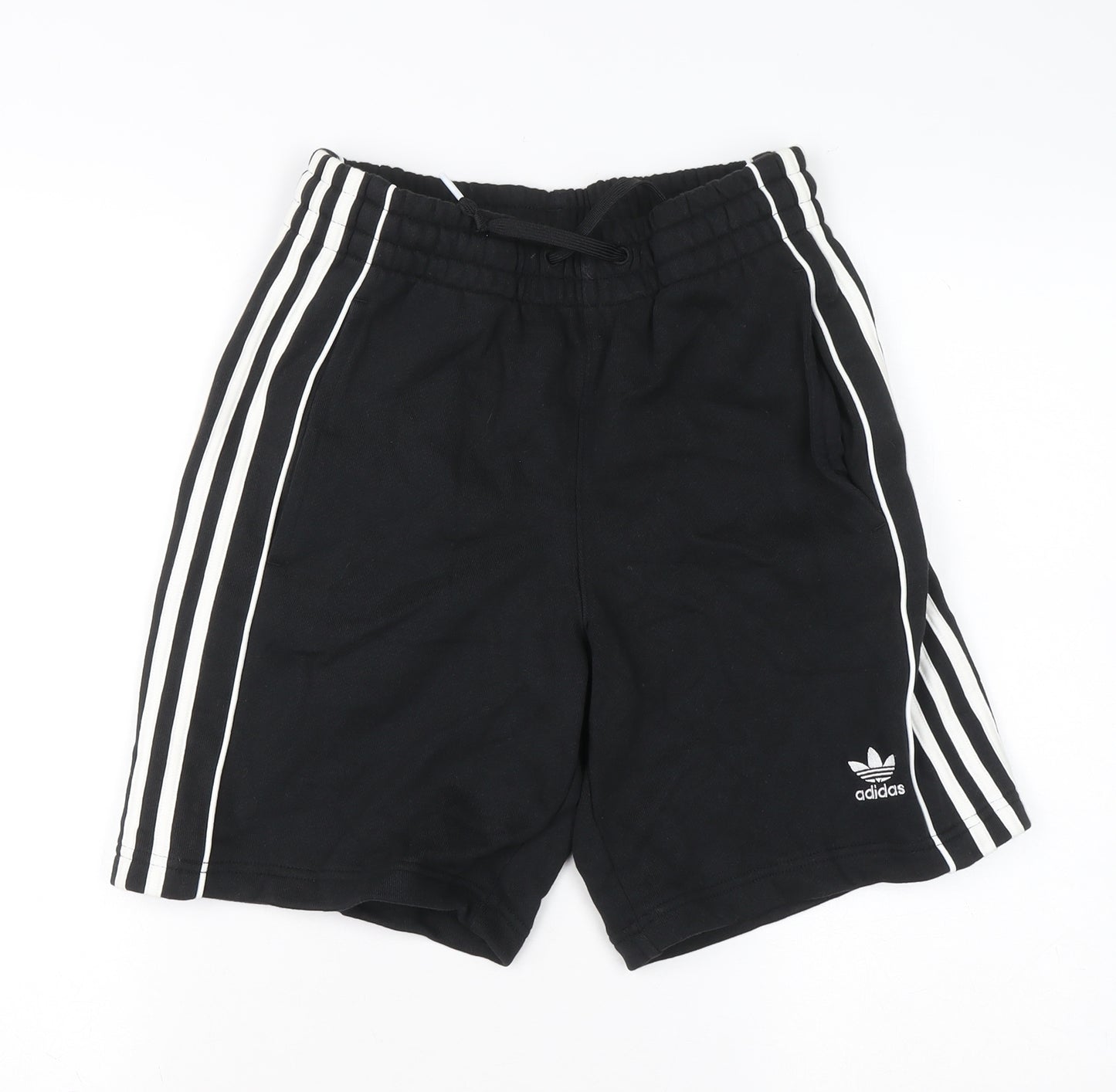 Adidas Men's Black XS Athletic Sweat Shorts 100% Cotton Drawstring