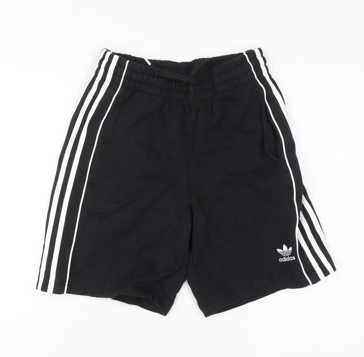 Adidas Men's Black XS Athletic Sweat Shorts 100% Cotton Drawstring