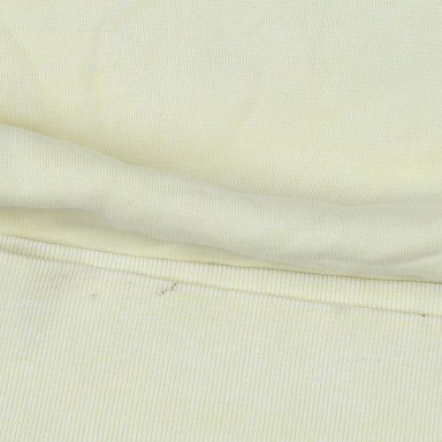 Marks and Spencer Women's Yellow Cotton Crew Neck Pullover Jumper Size L