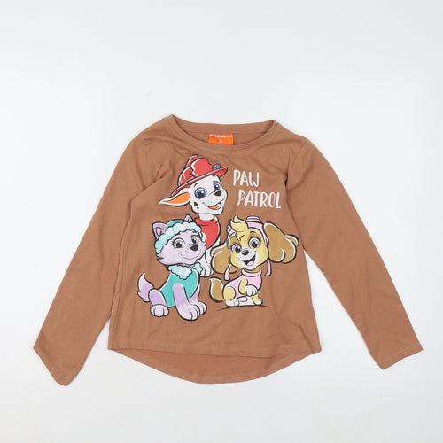 Nickelodeon Girls Brown Paw Patrol Long Sleeve T-Shirt 8-9 Years