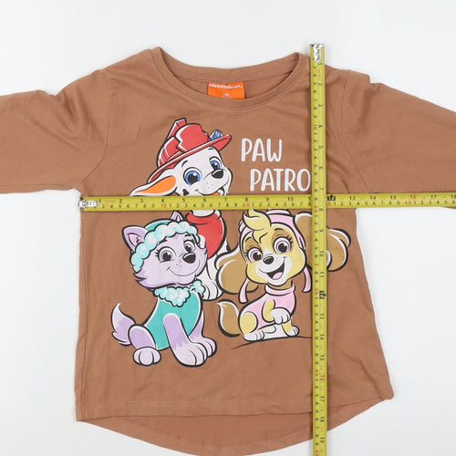 Nickelodeon Girls Brown Paw Patrol Long Sleeve T-Shirt 8-9 Years