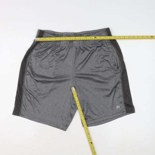 RBX Men's Grey Performance Athletic Shorts L Quick Dry Breathable