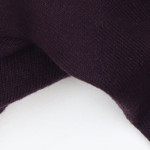 Pierre Cardin Men's Purple Collared Henley Jumper Size L