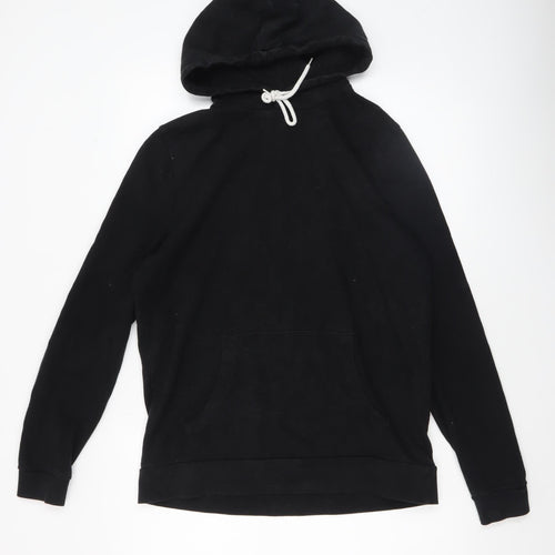 ASOS Men’s Black Pullover Hoodie Cotton Medium Regular Fit