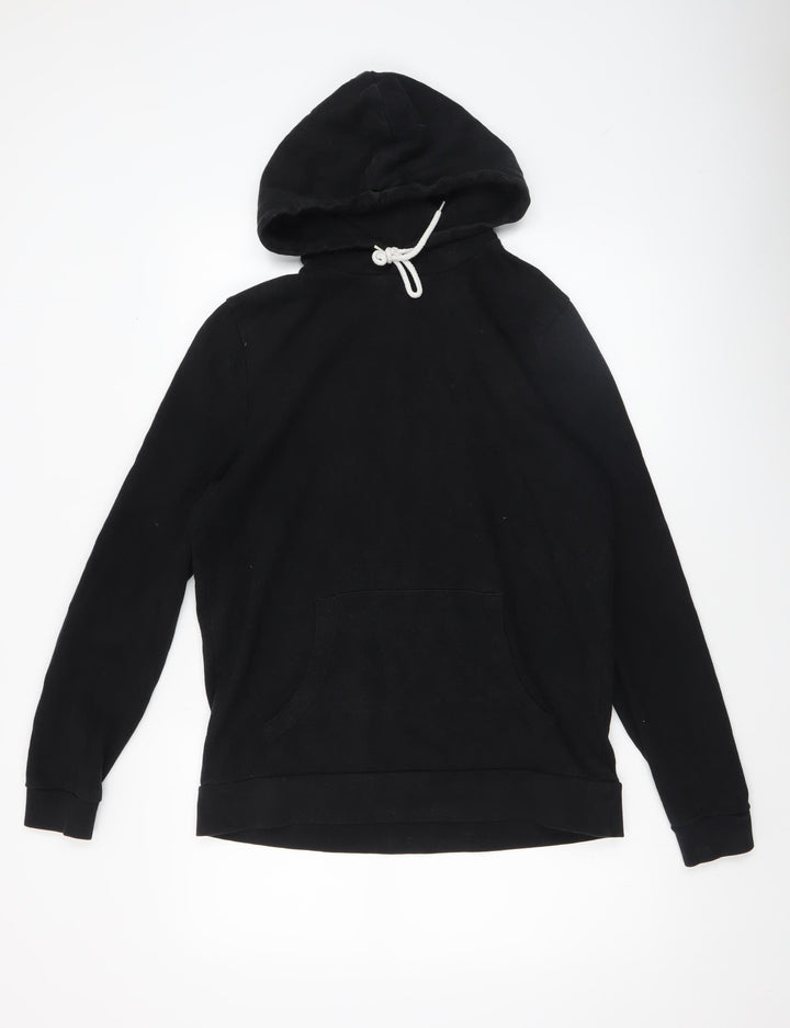 ASOS Men’s Black Pullover Hoodie Cotton Medium Regular Fit