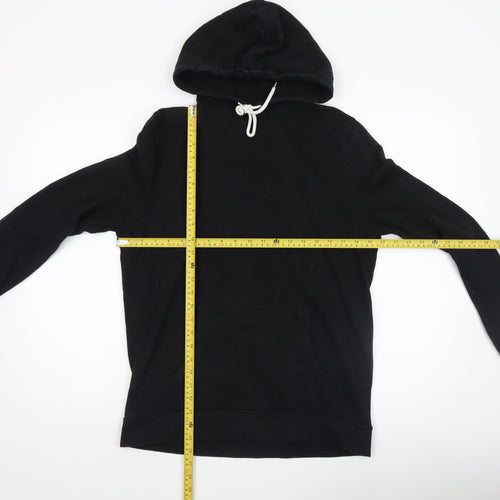 ASOS Men’s Black Pullover Hoodie Cotton Medium Regular Fit