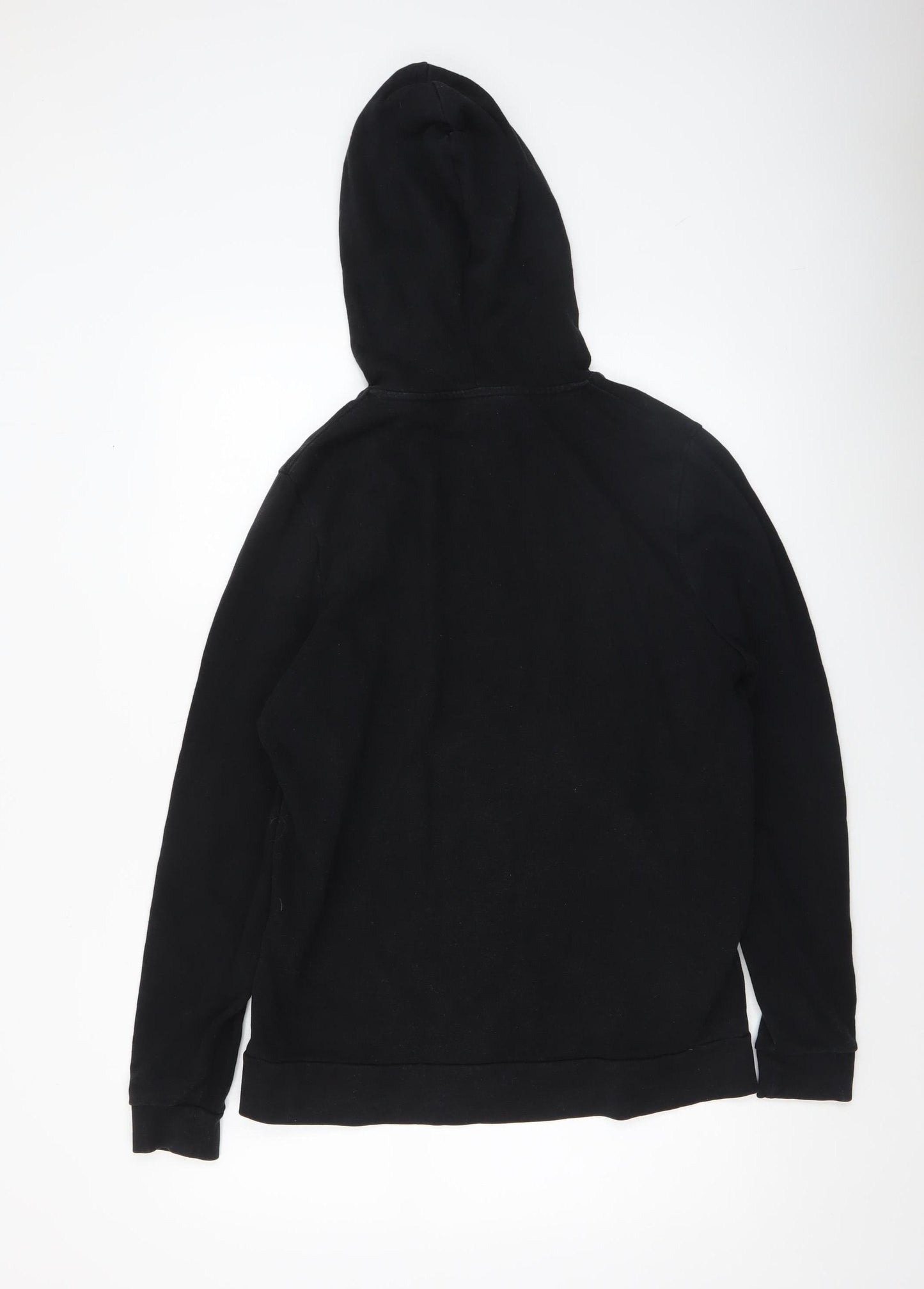 ASOS Men’s Black Pullover Hoodie Cotton Medium Regular Fit