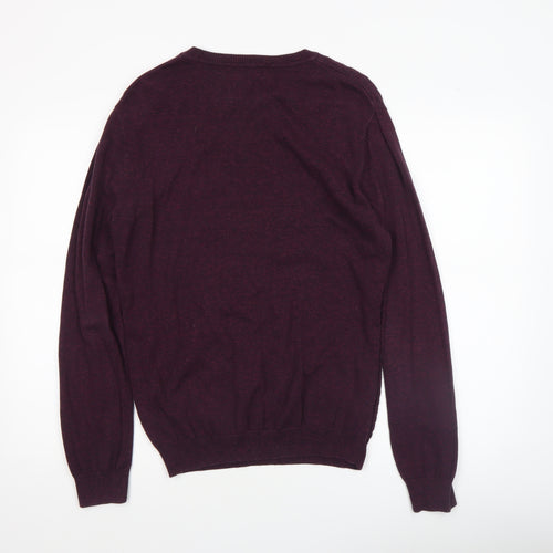 Red Herring Men's Purple Cotton Crew Neck Jumper Size S