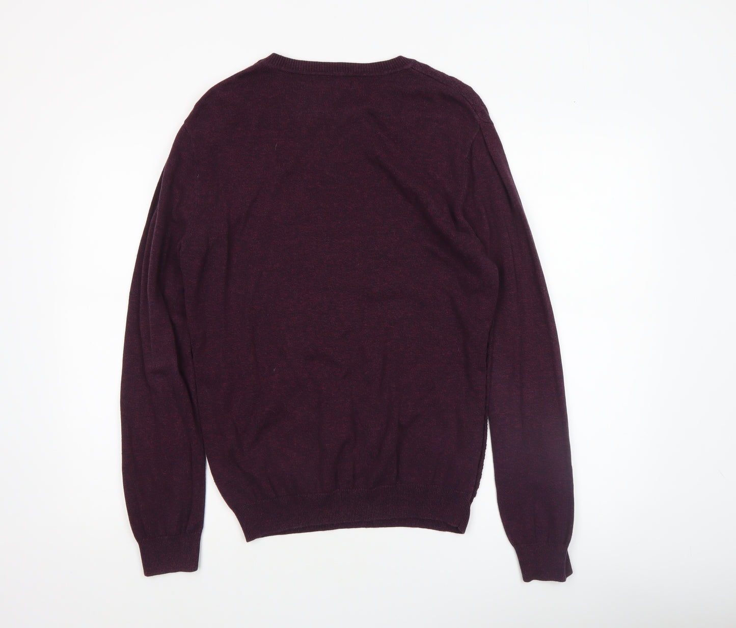 Red Herring Men's Purple Cotton Crew Neck Jumper Size S