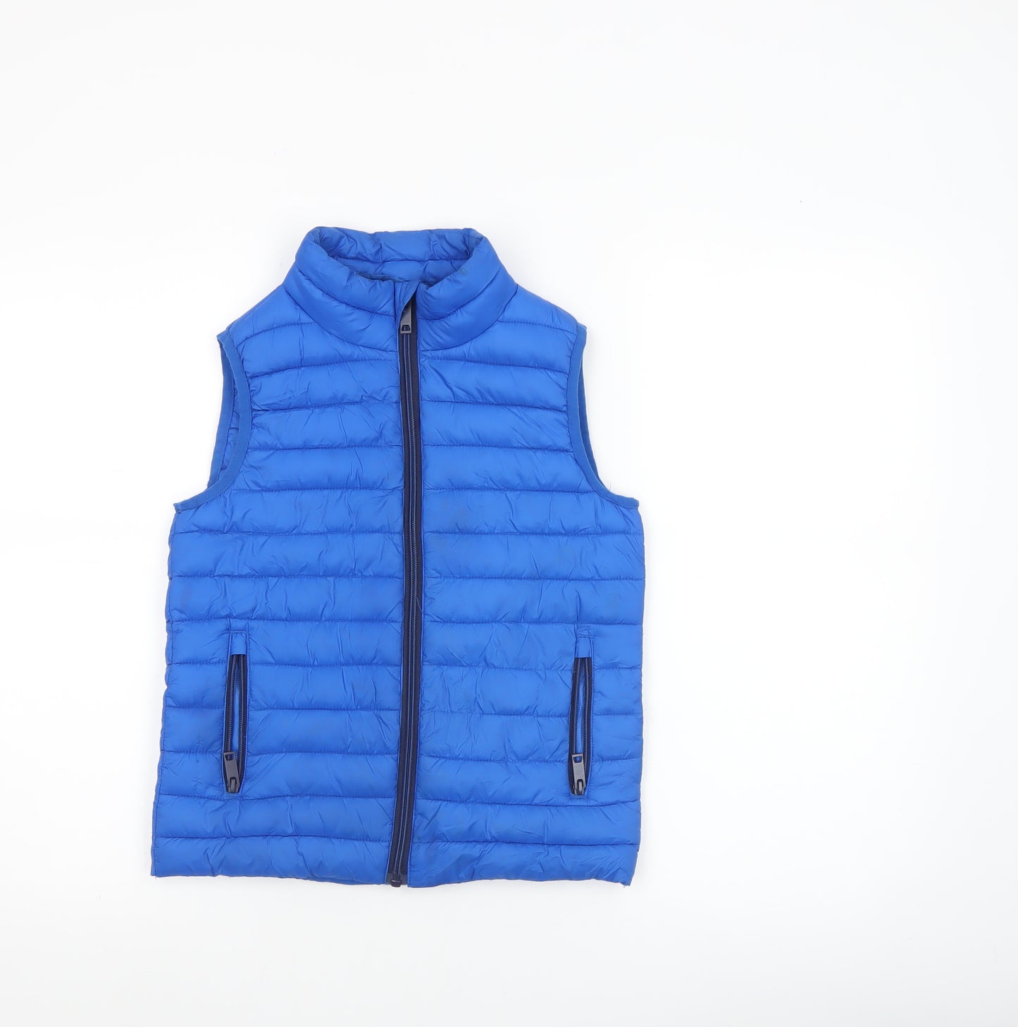 Dunnes Stores Boys Blue 7-8 Years Puffer Waistcoat Lightweight Zip