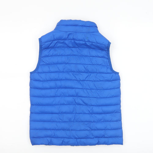Dunnes Stores Boys Blue 7-8 Years Puffer Waistcoat Lightweight Zip