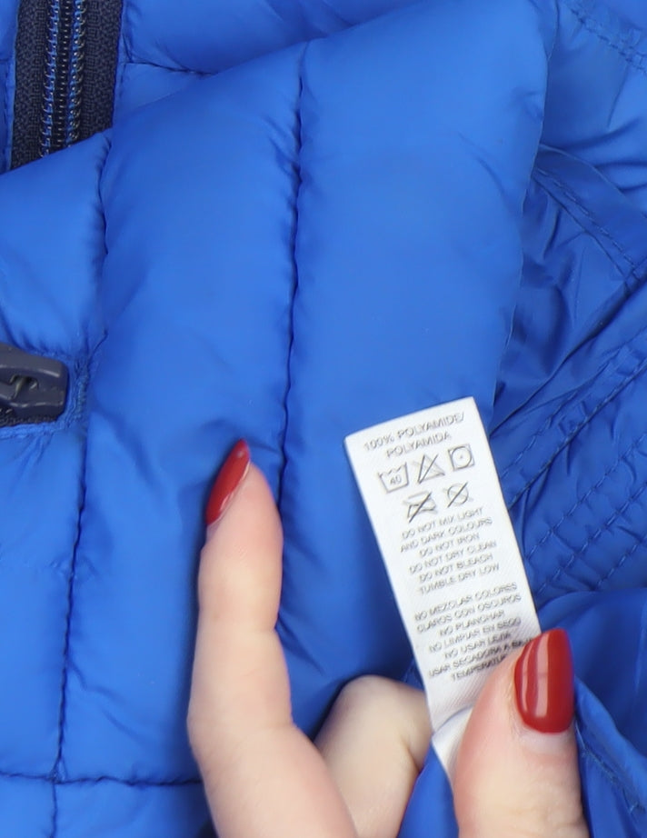 Dunnes Stores Boys Blue 7-8 Years Puffer Waistcoat Lightweight Zip