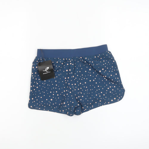 Energetics Girls Blue Polka Dot Athletic Running Shorts 10 Years