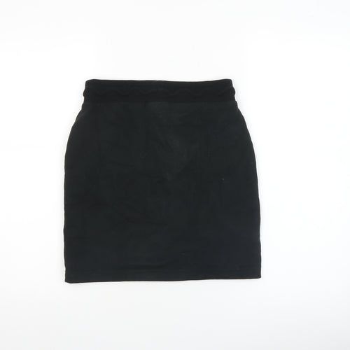 Converse Girls Black Pencil Skirt L 12-13 Years Cotton Blend Chuck Taylor