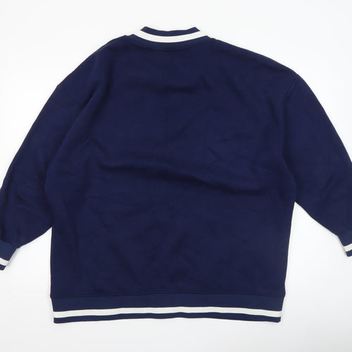 Primark Women's Navy Blue V-Neck Pullover Sweatshirt Size M 12-14