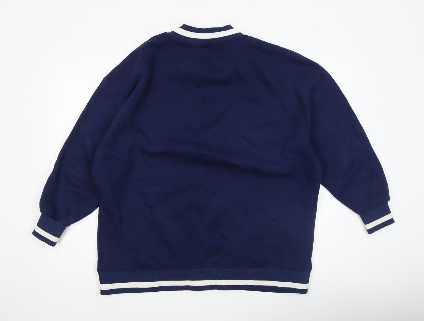 Primark Women's Navy Blue V-Neck Pullover Sweatshirt Size M 12-14