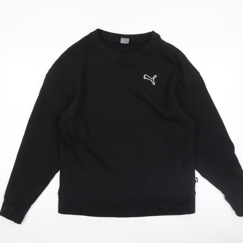 Puma Men's Black Small Crew Neck Cotton Sweatshirt Classic Fit