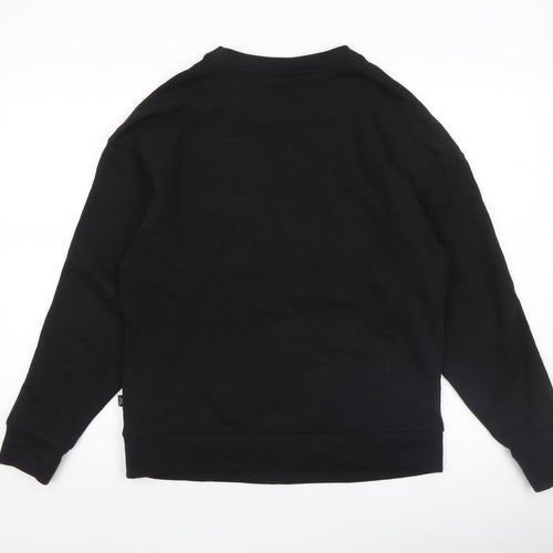 Puma Men's Black Small Crew Neck Cotton Sweatshirt Classic Fit