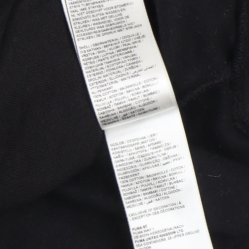 Puma Men's Black Small Crew Neck Cotton Sweatshirt Classic Fit