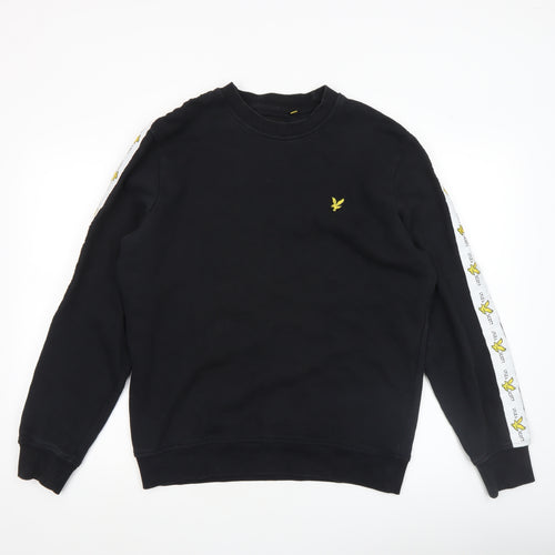 Lyle & Scott Black Cotton Crew Neck Sweatshirt Women S Logo Trim