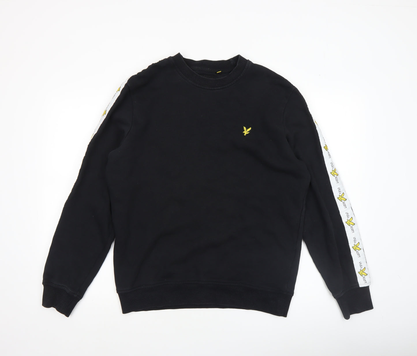 Lyle & Scott Black Cotton Crew Neck Sweatshirt Women S Logo Trim