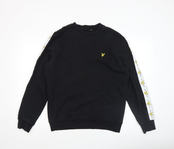 Lyle & Scott Black Cotton Crew Neck Sweatshirt Women S Logo Trim