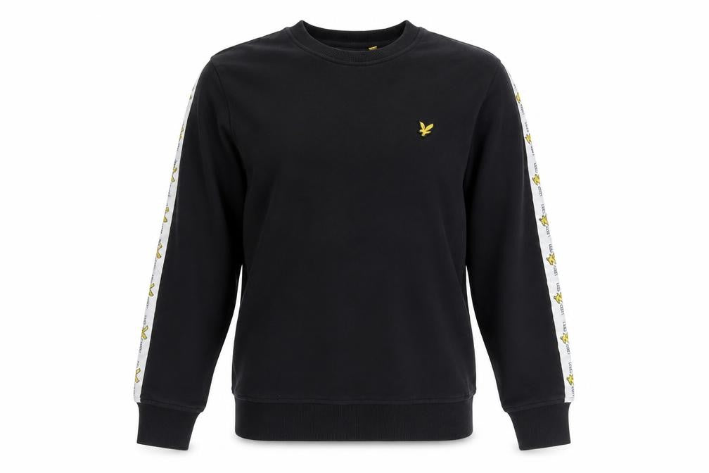 Lyle & Scott Black Cotton Crew Neck Sweatshirt Women S Logo Trim