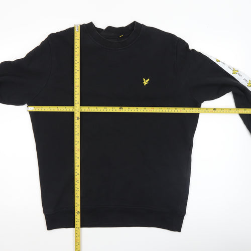 Lyle & Scott Black Cotton Crew Neck Sweatshirt Women S Logo Trim