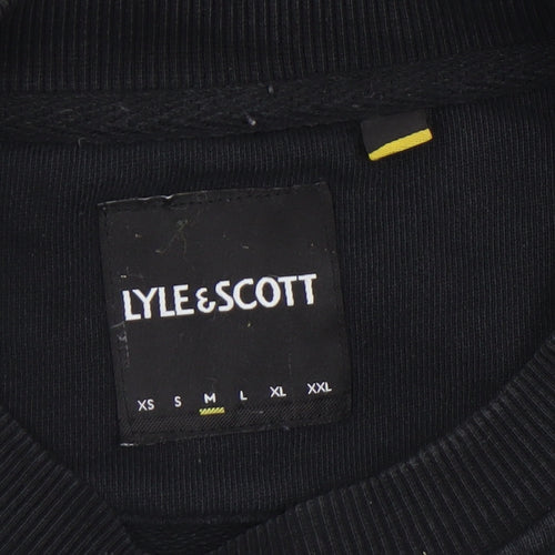 Lyle & Scott Black Cotton Crew Neck Sweatshirt Women S Logo Trim