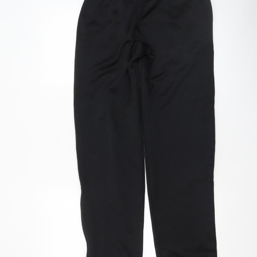 Adidas Men's Black Jogger Trousers S Elastic Waist Zip Hem