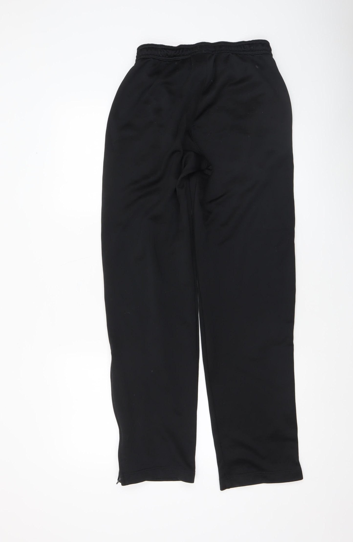 Adidas Men's Black Jogger Trousers S Elastic Waist Zip Hem