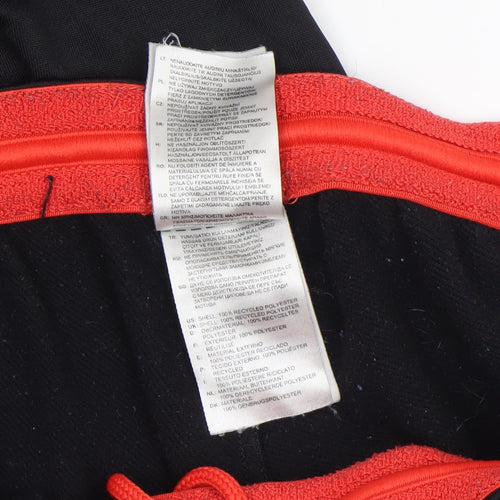 Adidas Men's Black Jogger Trousers S Elastic Waist Zip Hem