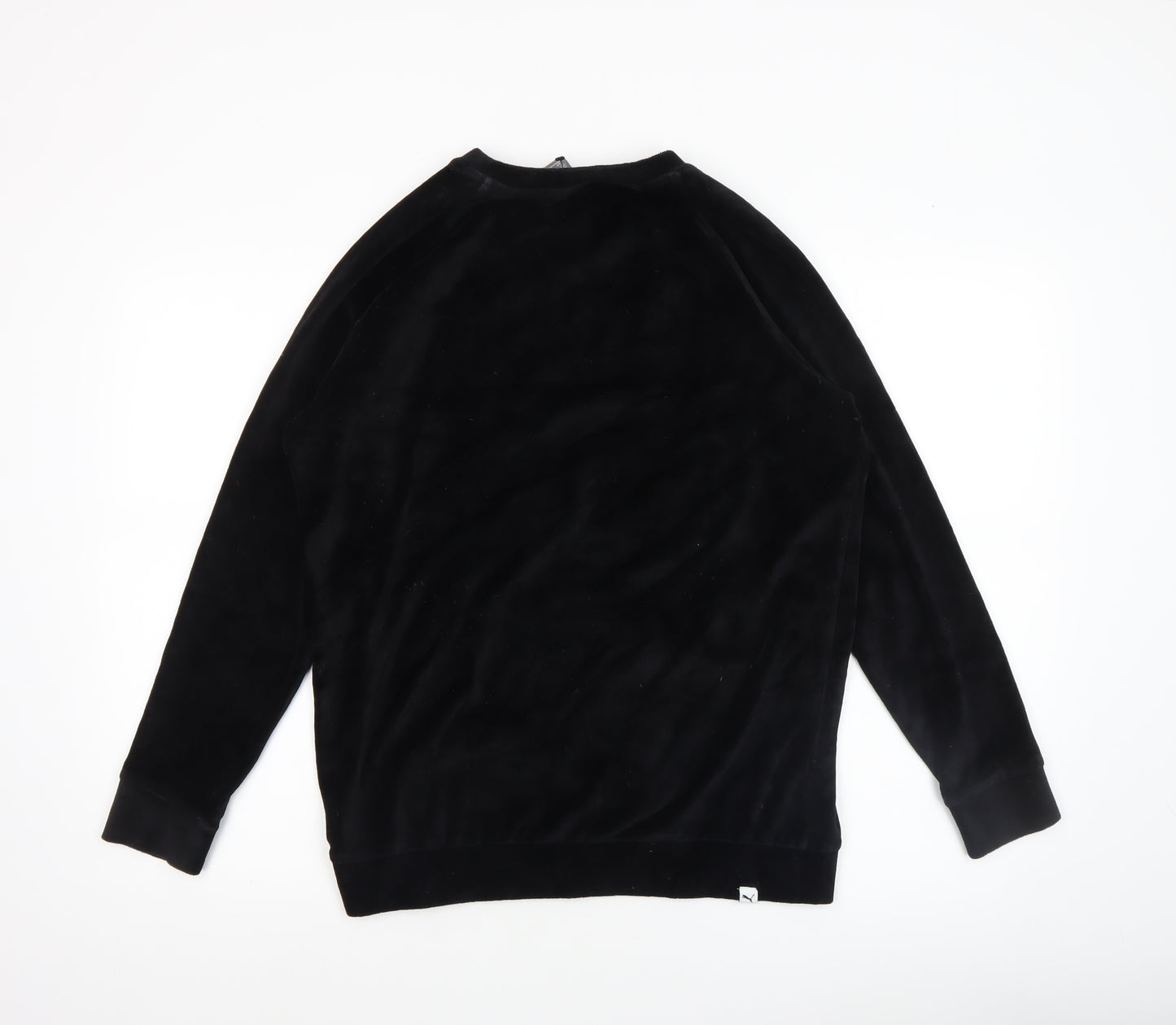 Puma Womens Black Size 10 Velour Pullover Sweatshirt