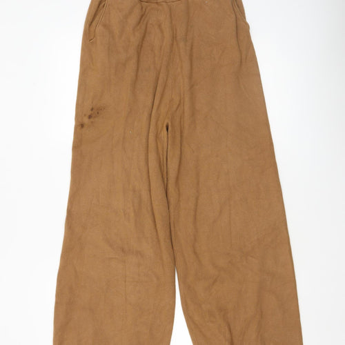 Farhi by Nicole Farhi Womens Brown Wide-Leg Knit Trousers Size 10