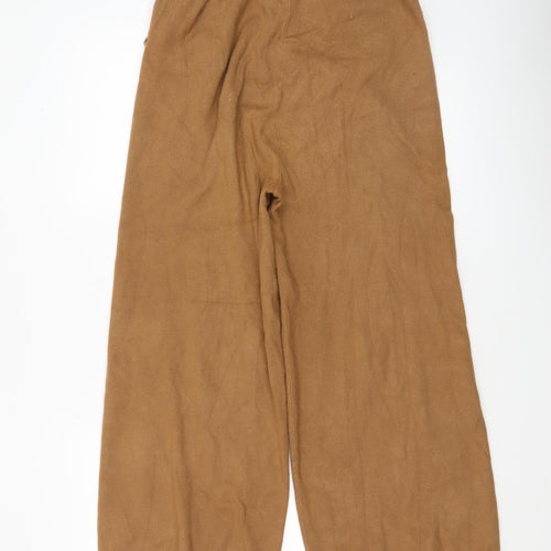Farhi by Nicole Farhi Womens Brown Wide-Leg Knit Trousers Size 10