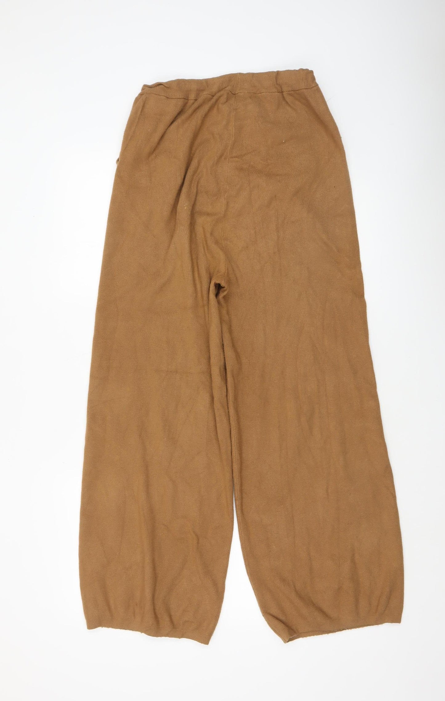 Farhi by Nicole Farhi Womens Brown Wide-Leg Knit Trousers Size 10