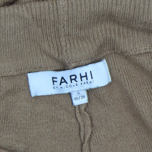 Farhi by Nicole Farhi Womens Brown Wide-Leg Knit Trousers Size 10