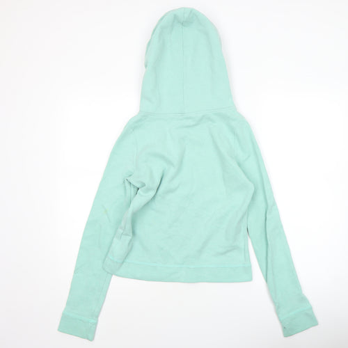 Hollister Womens Mint Green XS Pullover Hoodie with Logo Print
