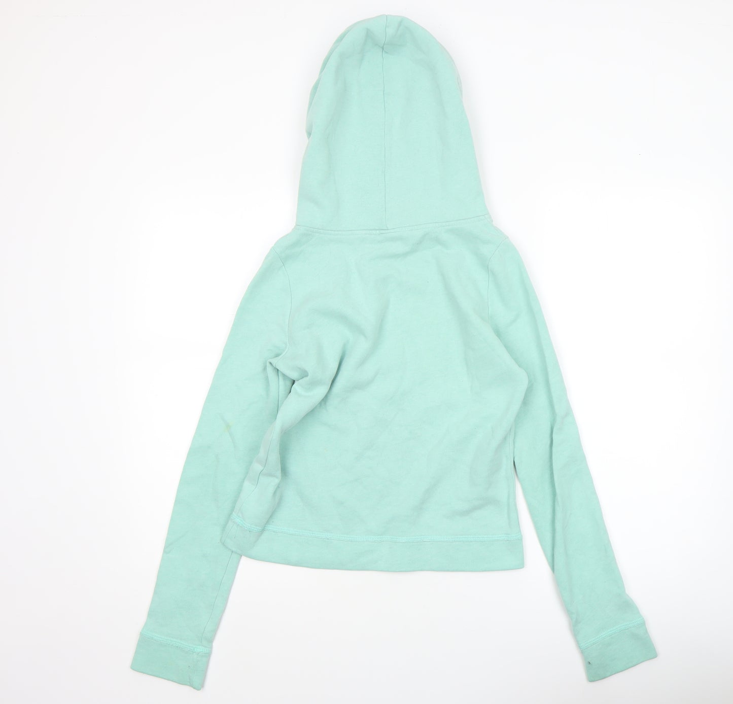 Hollister Womens Mint Green XS Pullover Hoodie with Logo Print