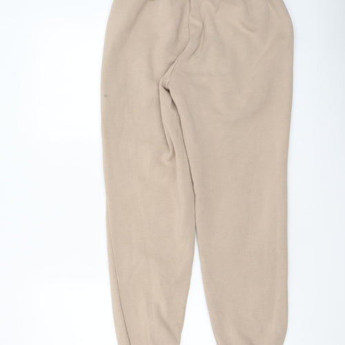 New Balance Women Beige XS Sweatpants Fleece Tapered Trousers