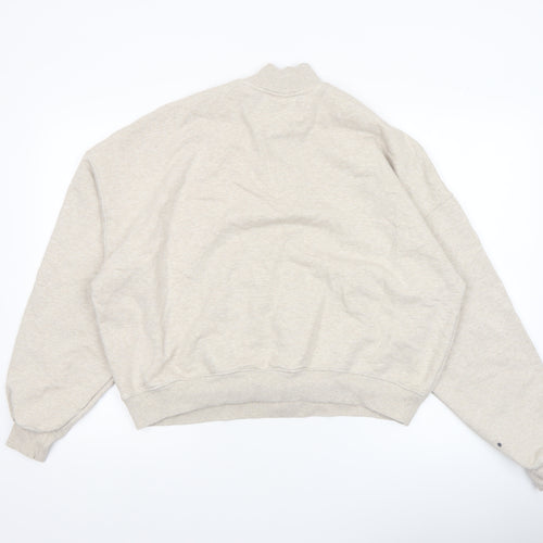 Gymshark Women Beige 1/4 Zip Pullover Sweatshirt M