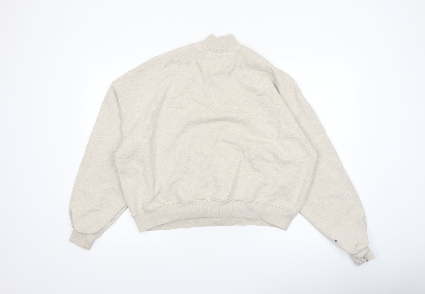 Gymshark Women Beige 1/4 Zip Pullover Sweatshirt M